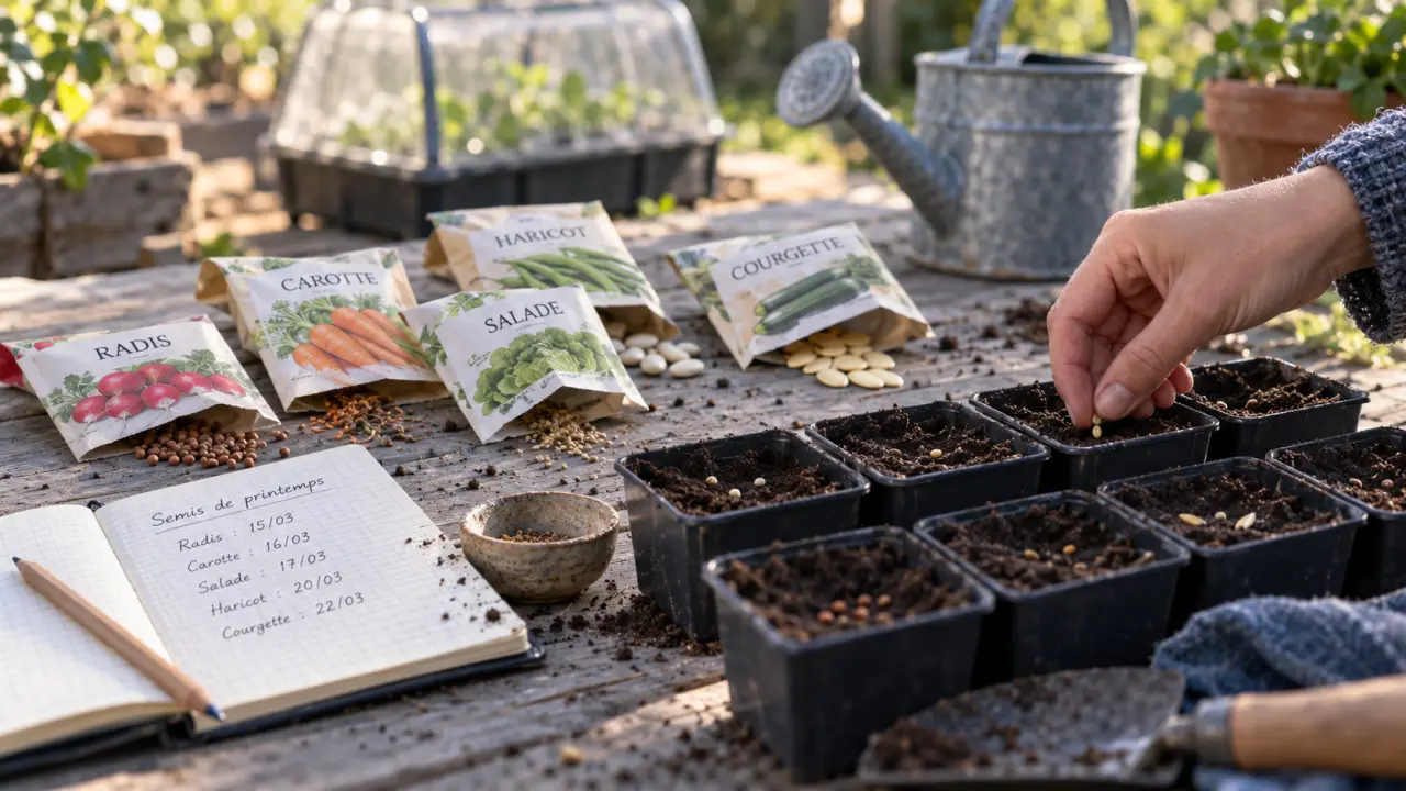 Potageres graines : sachets et godets de semis en potager